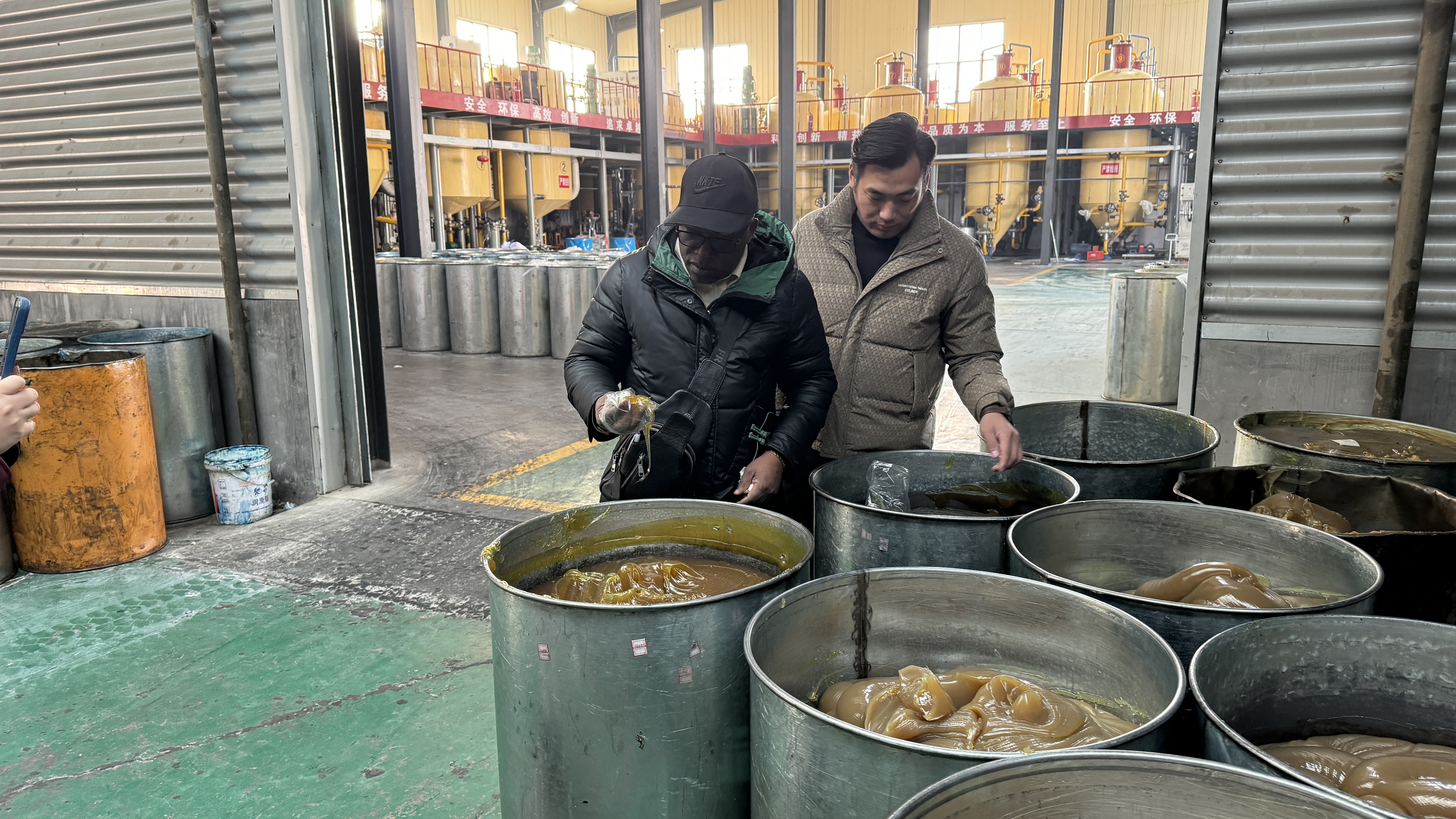 Welcome Jordanian customers to visit China Concrete Factory.